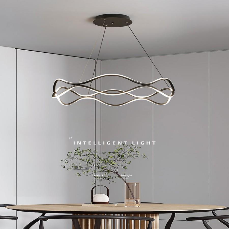 2024年轻奢客厅灯北欧吊灯简约现代家用餐厅灯卧室主灯支持语音