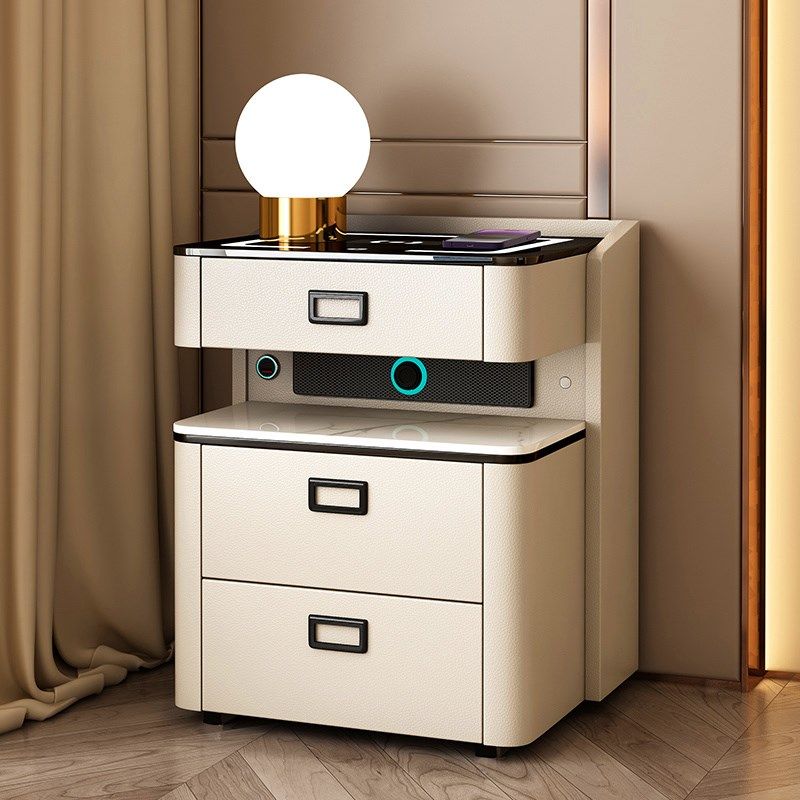 科技智能床头柜简约现代家用实木床边储物柜带灯音响多功能小柜子,住宅家具,床头柜,淘宝优惠券,粉丝福利购,淘宝优惠卷
