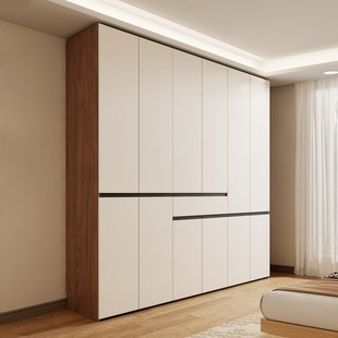 2025新款实木衣柜卧室家用成品现货现代简约一门到顶分段式大衣橱