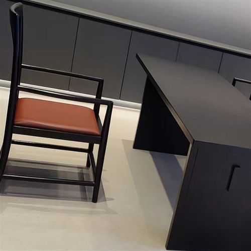 新中式茶桌椅组合胡桃木泡茶桌功夫泡茶台茶室实木办公桌禅意定制