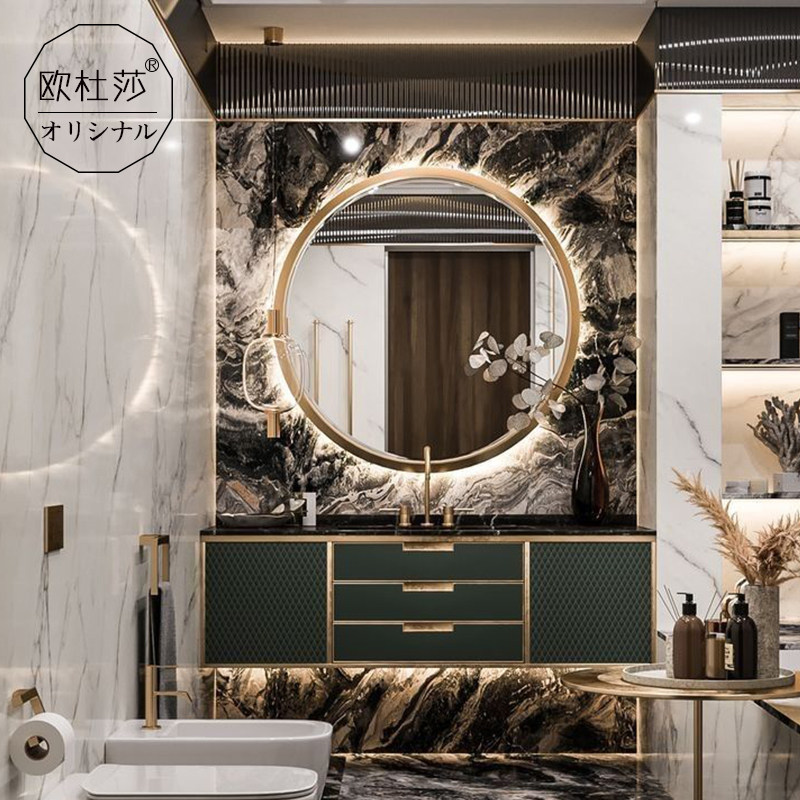 轻奢高端浴室柜洗漱台尺寸定做台上大理石洗脸台盆一体卫浴柜组合,家装主材,浴室柜组合,淘宝优惠券,粉丝福利购,淘宝优惠卷