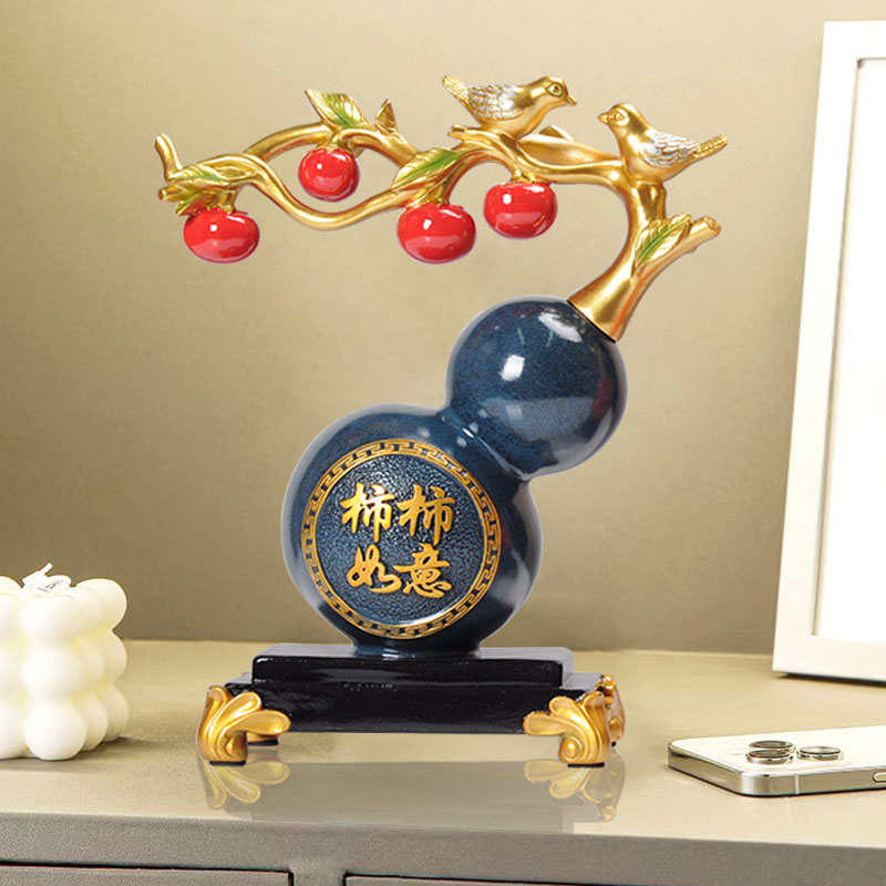 新中式如意葫芦桌面玄关摆件创意客厅酒柜K书房装饰品新房乔迁礼