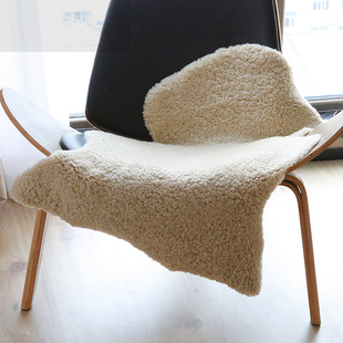 小沙卷花毛羔羊毛皮纯羊毛沙发垫飘D窗垫羊毛地毯客厅卧室羊毛坐