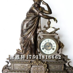 家居娱钟表故宫座钟复古家机械钟纯铜乐品玩藏客厅仿壁炉西洋古董