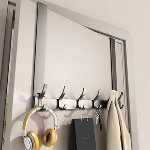 门后挂钩挂衣架卧室加长门上挂架高门免打孔门背式置X物收纳挂衣