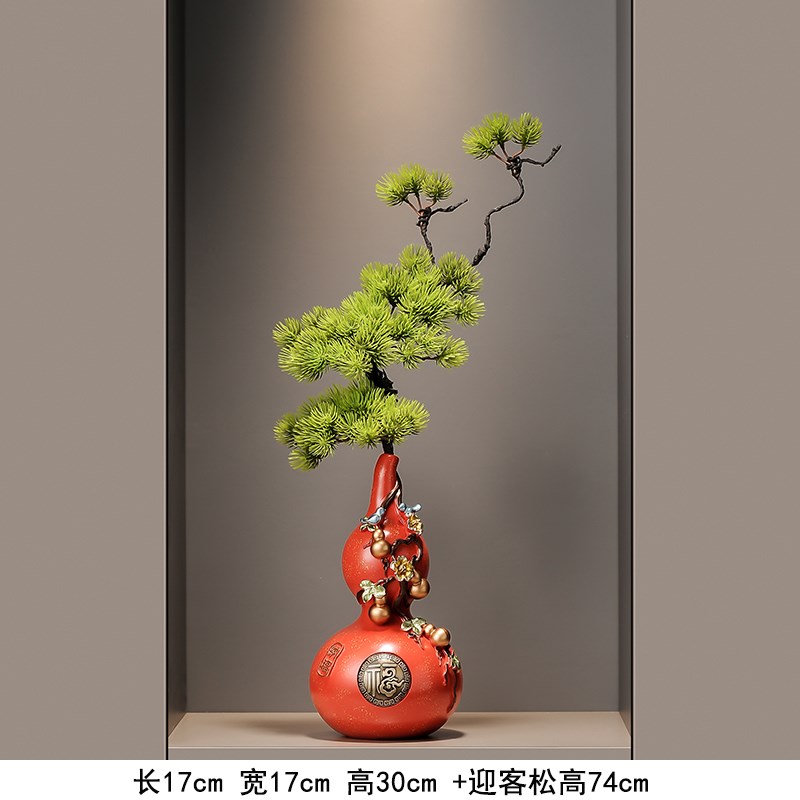 五福临门葫芦摆件客厅招财玄关B壁龛花瓶装饰新中式乔迁新居礼物