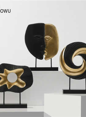 现代艺术感高级i摆件轻奢风大气北欧新房客厅电视柜酒柜家居装饰