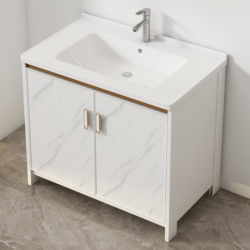 小户型浴室洗手盆柜组合落地式一体洗手盆卫生间洗漱W台池面盆陶