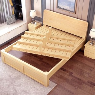 一米一米八的两米1.15m宽实木床家用一米九长3米三乘一五五床米实