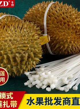 自锁尼龙扎带5x650扎榴莲扎带卡扣绑榴莲绳S白色捆带黑色绑带