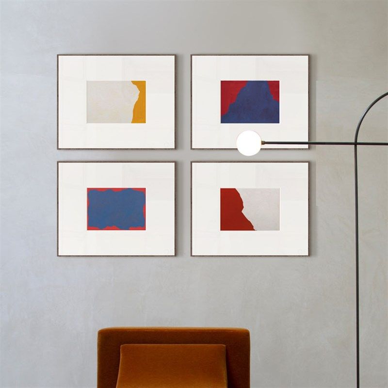 丘山生活 现代抽象组合挂画 小众艺术装饰画色块极简蓝色橘色民宿,家居饰品,现代装饰画,淘宝优惠券,粉丝福利购,淘宝优惠卷