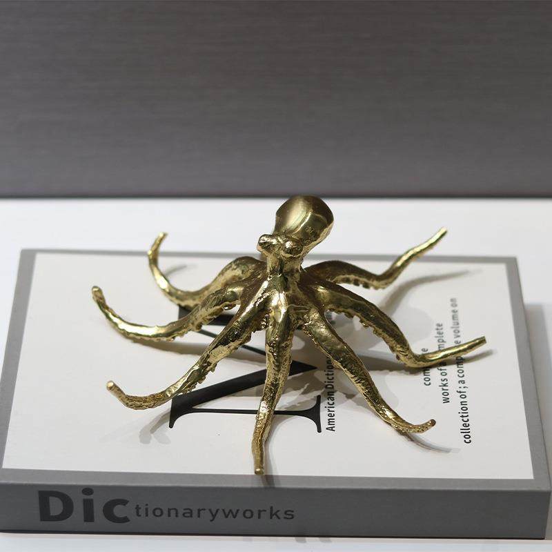 极简轻奢金色八爪章鱼摆件客厅餐厅书柜书房桌面样板间金属装饰品,鲜花速递/花卉仿真/绿植园艺,割草机/草坪机,淘宝优惠券,粉丝福利购,淘宝优惠卷