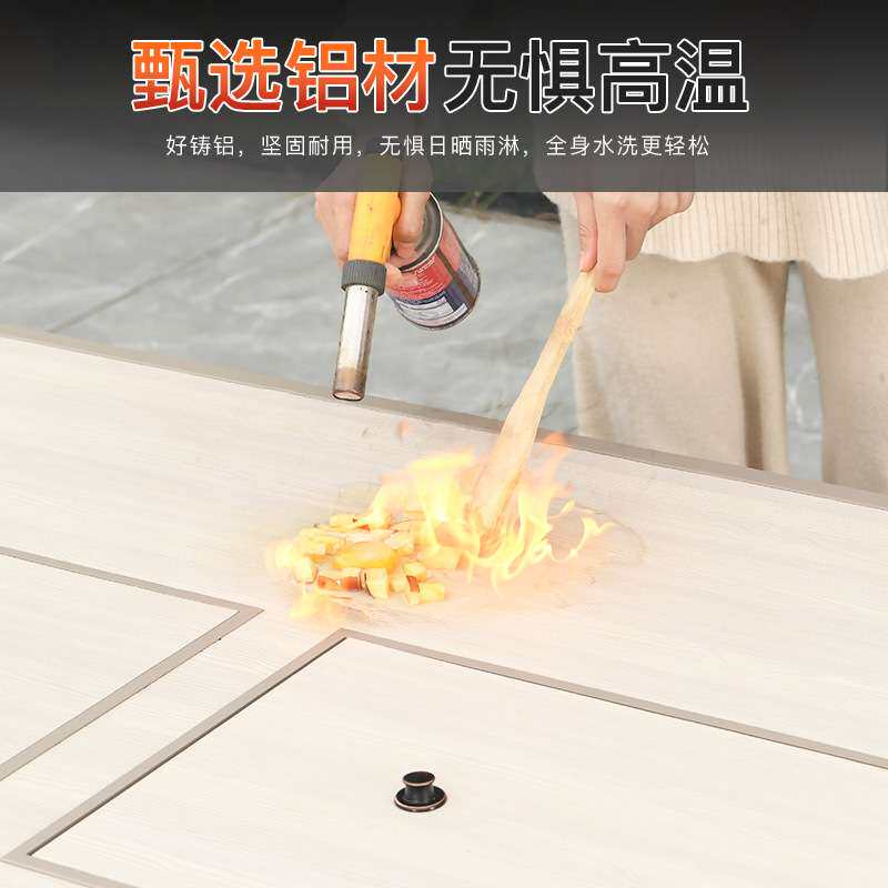 户外烧烤炉中式烤家用桌单电烤烧烤桌北欧桌椅烤桌庭院花园烧烤碳