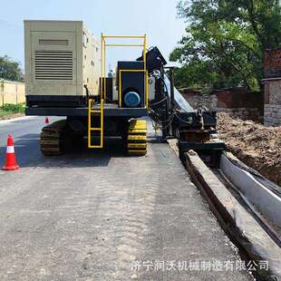 混凝土路肩石滑模机厂家 排水沟防撞墙滑模成型机 路边沟成型机