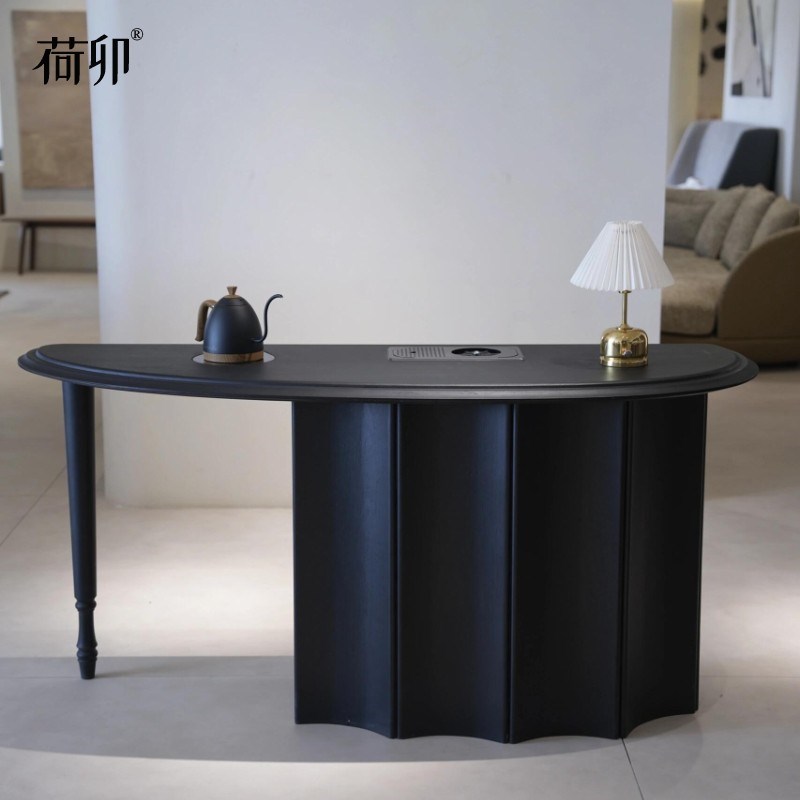 新中式茶桌2025新款高端中古风实木茶台茶室办公室客厅Z简约泡茶