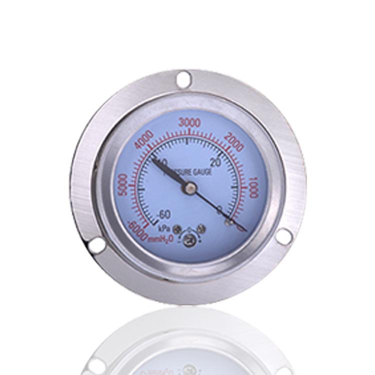 不锈钢膜盒负压表微压真空表造纸设备YEB-60ZT -60KPA厂直供