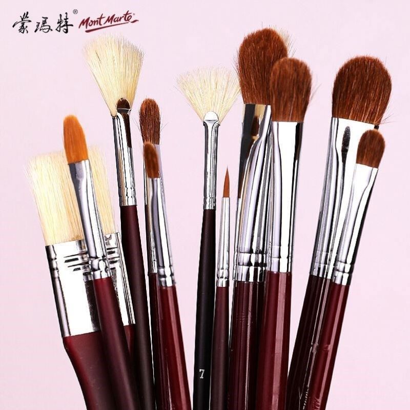 蒙玛特MontMarte6支装水粉笔水彩画笔丙烯颜料画画笔美术马毛绘,文具电教/文化用品/商务用品,水彩颜料,淘宝优惠券,粉丝福利购,淘宝优惠卷