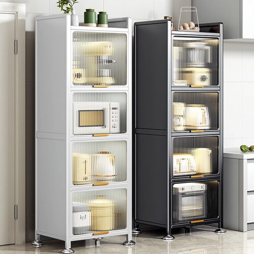 厨房夹缝置物架落地多层多功能置物柜电器锅具收纳柜子窄缝隙柜