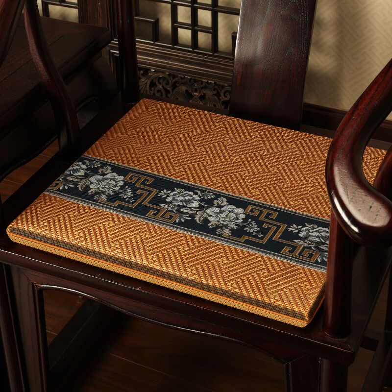 中式沙发凉席椅垫夏季藤席实木圈椅坐垫凉垫座垫夏天椅子海绵垫子