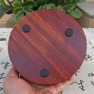 实木灰缸红木烟灰缸明清古典家用客厅防摔茶台摆件烟灰缸