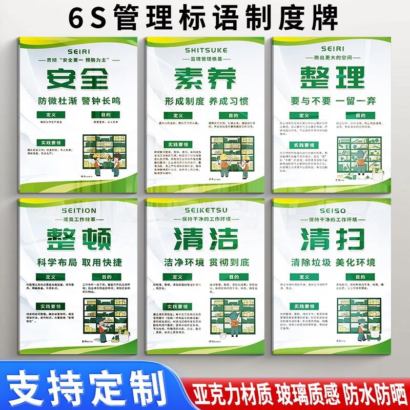 6S管理标识牌5S车间标语安全生产挂画文化海报文化墙贴挂画海报生,文具电教/文化用品/商务用品,标志牌/提示牌/付款码,淘宝优惠券,粉丝福利购,淘宝优惠卷