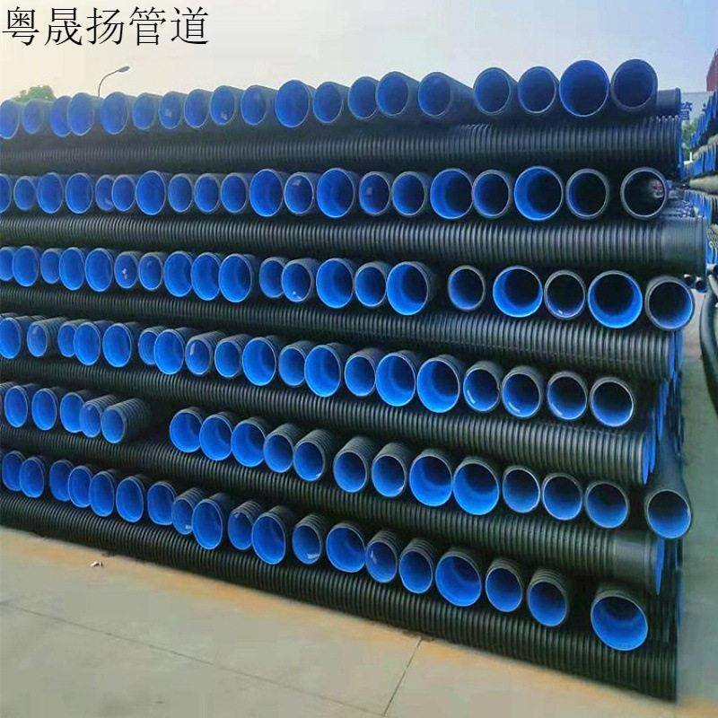 hdpe双壁波纹管排水管缠绕结构壁管B型克拉管钢带强螺旋波纹管