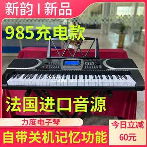 新韵XINYUN XY985电子琴充电成人儿童初学通用61键法国音源专业