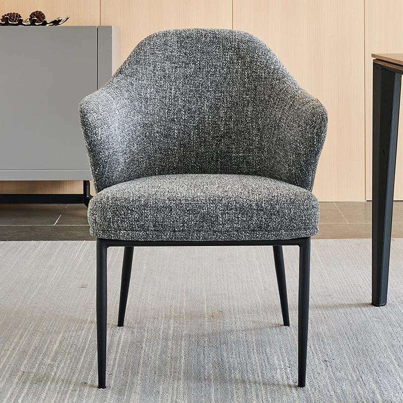 厂家直销轻奢餐椅现代极简家用书桌椅家用小户型棉麻布艺靠背椅子