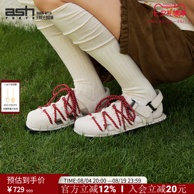 ASHYOUTH包头厚底罗马凉鞋女