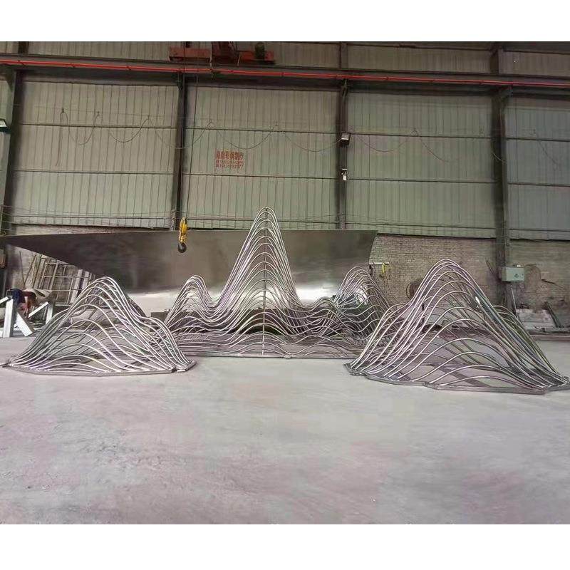 不锈钢条纹假山雕塑铁艺抽象假山条纹造型水景摆件景观雕像工艺品,3C数码配件,USB灯,淘宝优惠券,粉丝福利购,淘宝优惠卷