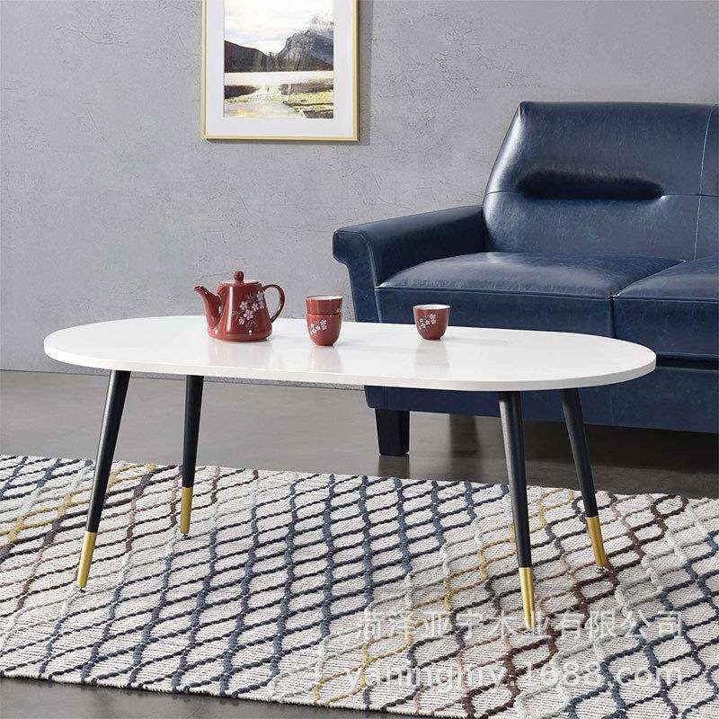 北欧风简易茶几客厅小户型茶几实木简易矮桌子小茶几铁艺桌腿茶几