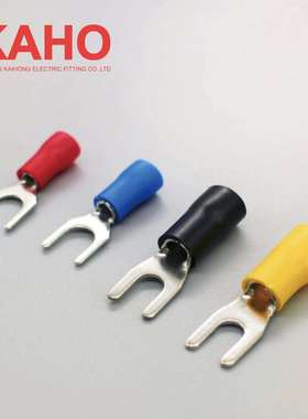 SV1-3U型预绝缘端子冷压紫铜叉形接线端子线鼻2-43-5