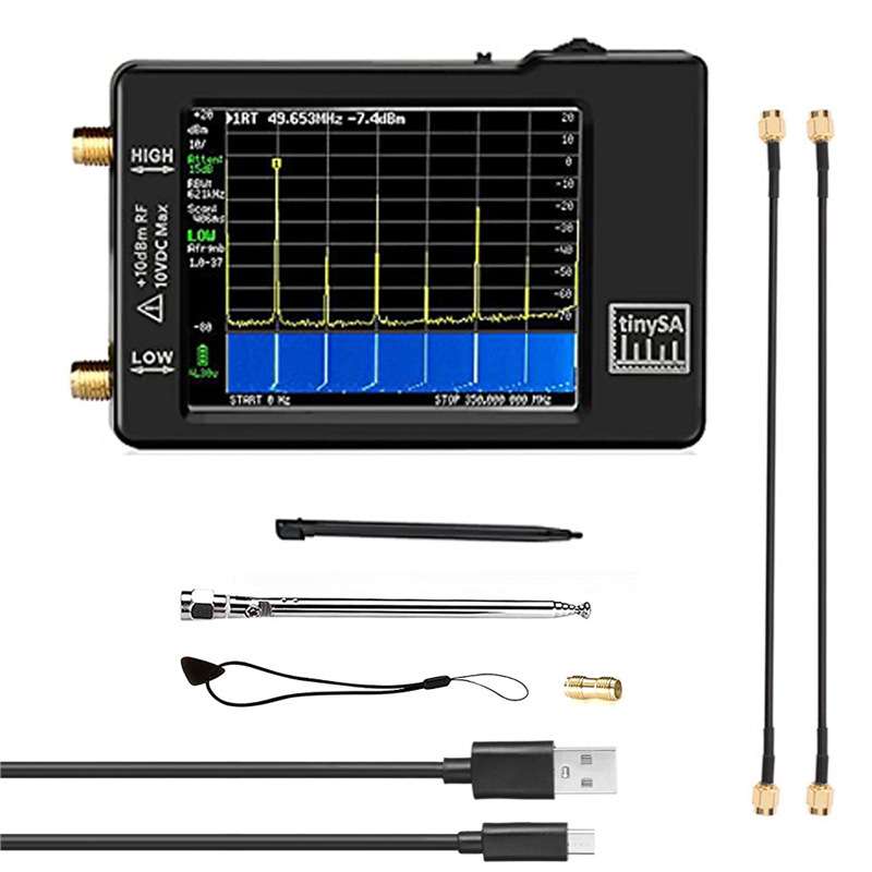 2.8 寸频谱分析仪 TinySA 频率范围低 100-350MHz 240-960MHz