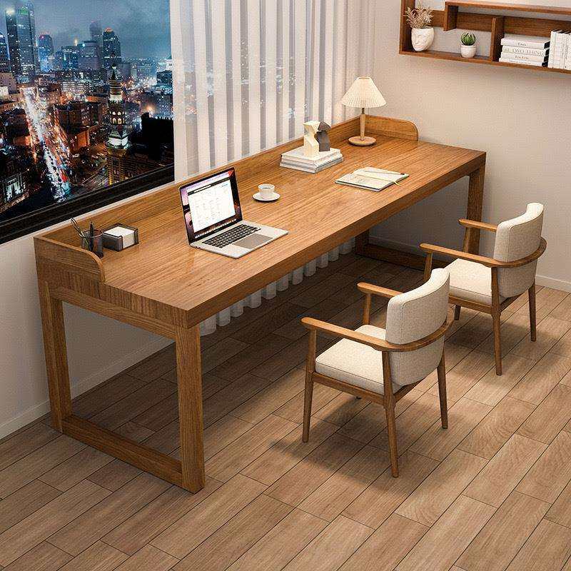 厂家实木书桌家用卧室靠墙电脑桌台式带档板简约学生学习写字桌子,3C数码配件,USB灯,淘宝优惠券,粉丝福利购,淘宝优惠卷