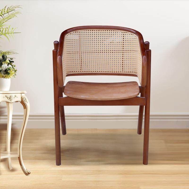 新中式扶手餐椅中古户外阳台藤椅休闲单人椅实木圈椅喝茶椅子靠背,3C数码配件,USB灯,淘宝优惠券,粉丝福利购,淘宝优惠卷