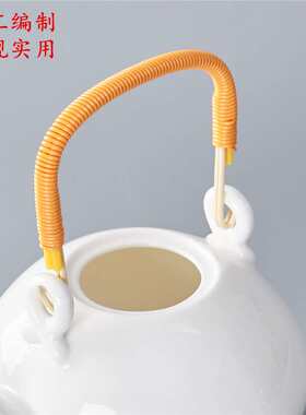 茶壶陶瓷泡茶壶单壶壶大茶壶单个瓷茶壶茶具套装过滤提梁家用水壶