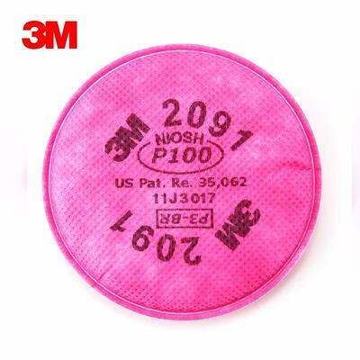 3M 2091CN 2907CN 防尘滤棉 可搭配6200/7502半面具面罩 2片装
