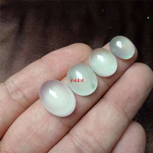 厂价供应玉器蛋面 冰透翡翠蛋面 冰底巴山翡翠戒面