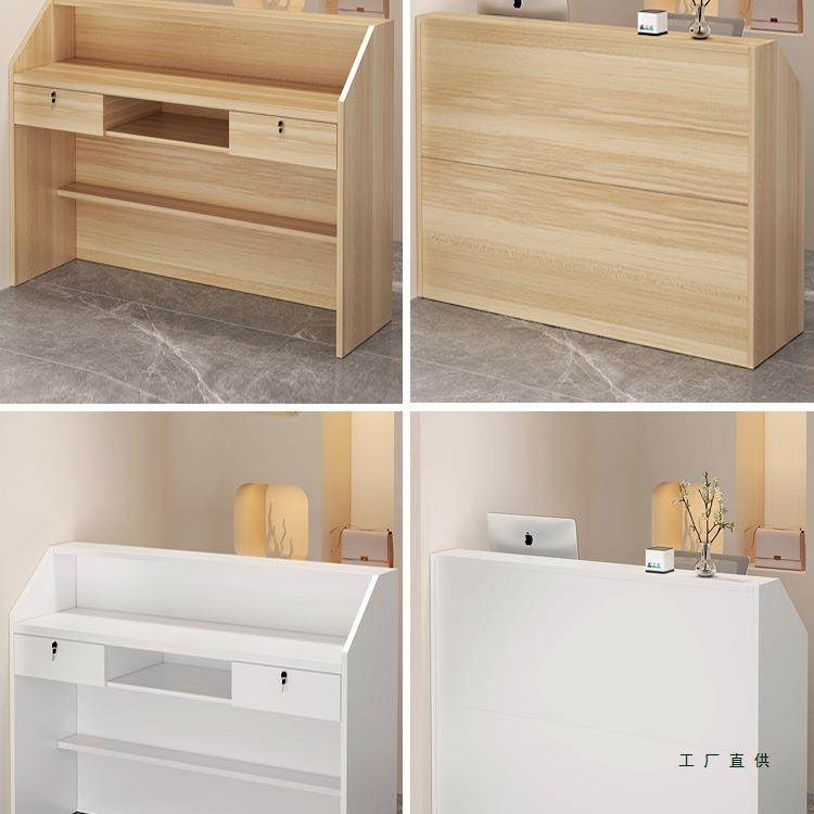 收银台店铺小型前台接待台吧台桌子商用简约现代服装店收银桌柜台