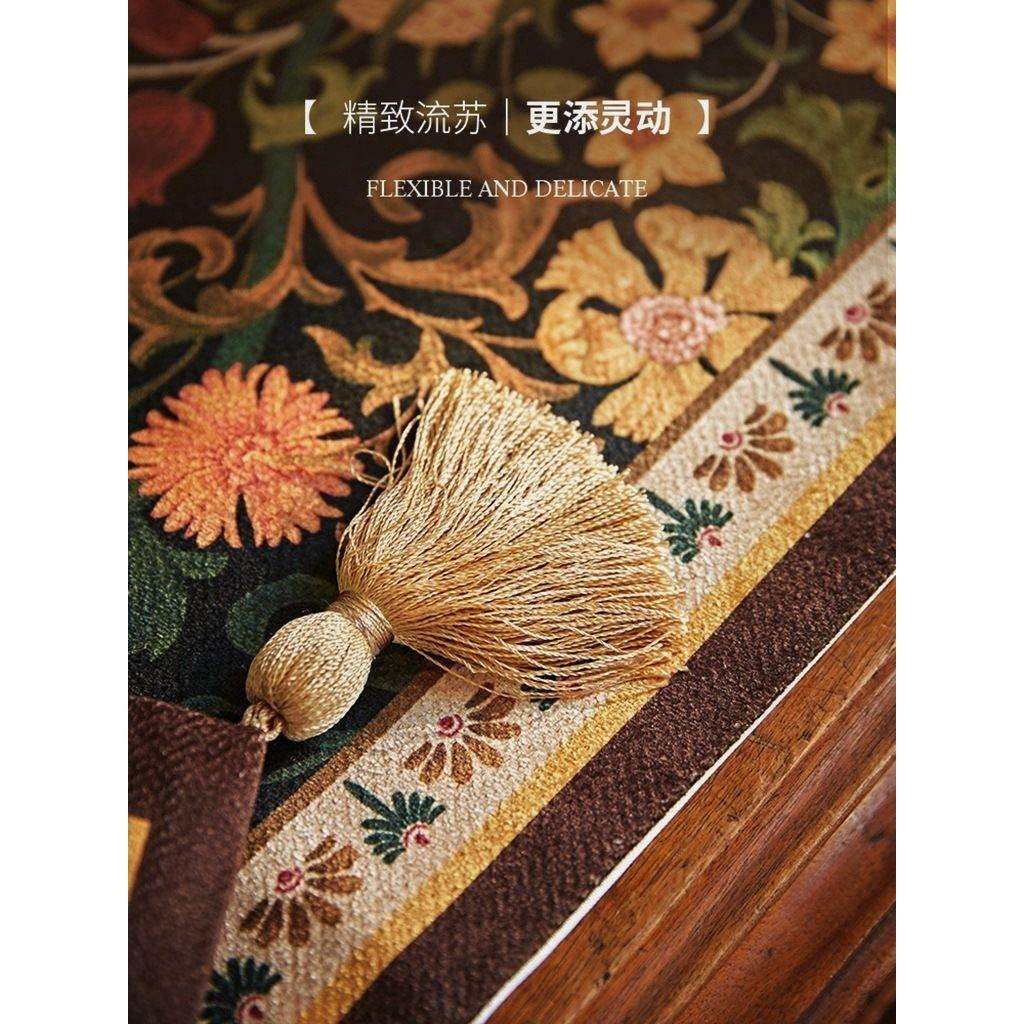 蜡笔派复古英式|卷草桌旗|氛围感餐桌斗柜茶几布感防尘布