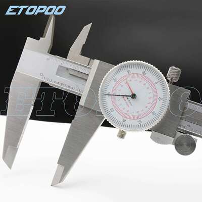 HUOTO 150mm/6inch 不锈钢 英制 带表卡尺 深度杆