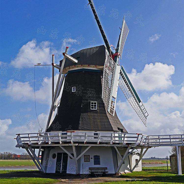 打卡网红新地标建筑 户外仿真荷兰风车景观 广场活动策划互动道具