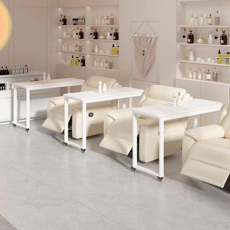 (连锁店配置)可移动美甲桌沙发桌带轮子简约多功能跨沙发桌垒德株