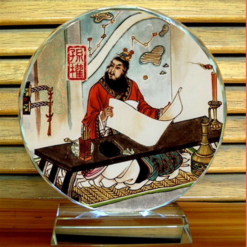 孙权模型纪念品礼物孙仲谋工艺品装饰品三国东吴人偶摆设水晶摆件