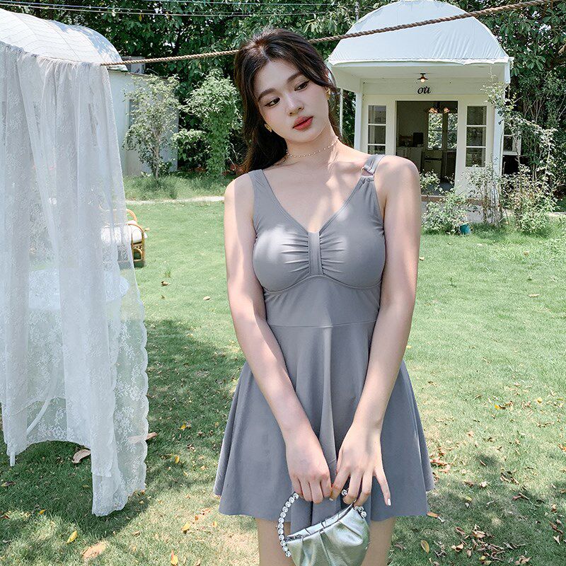 泳衣女大码遮肚显瘦胖mm三件套罩衫分体平角裤保守微胖温泉游泳装