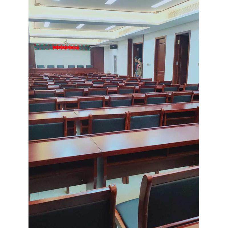 木皮桌椅培训1.2办公桌会议室油漆双人条桌条形会议桌子米长组