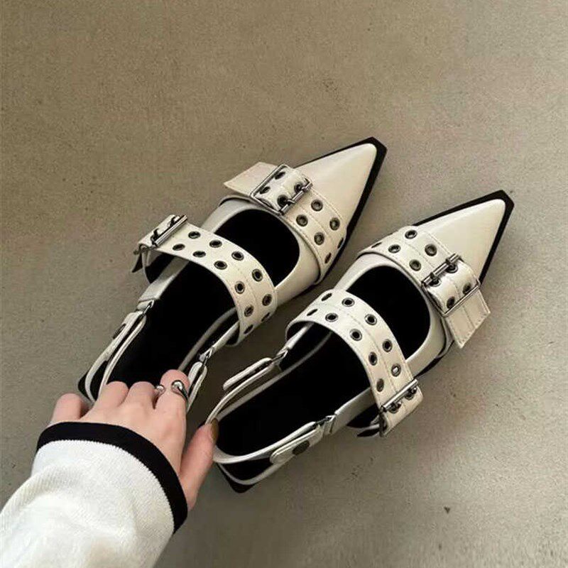 大码女鞋41一43脚宽胖夏季新款凉鞋低跟玛丽珍单鞋尖头粗跟高跟鞋