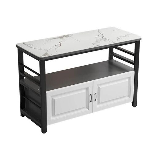 厨房岩板切菜桌操作台落地家用多层微波炉烤箱置物架X多功能储物