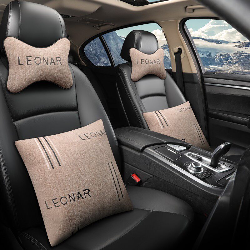 汽车抱枕车用车载车内小车上头枕护颈腰靠垫可爱季四W件套一对套