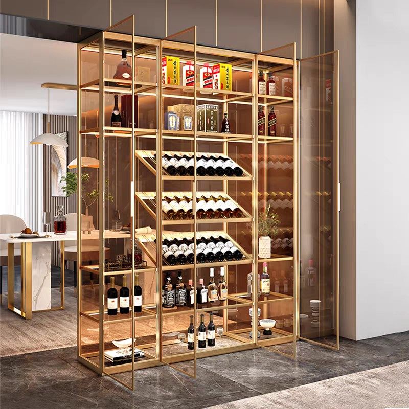 全铝玻璃酒柜定制简约现代红酒柜客F厅家用餐边柜展示柜订做储物